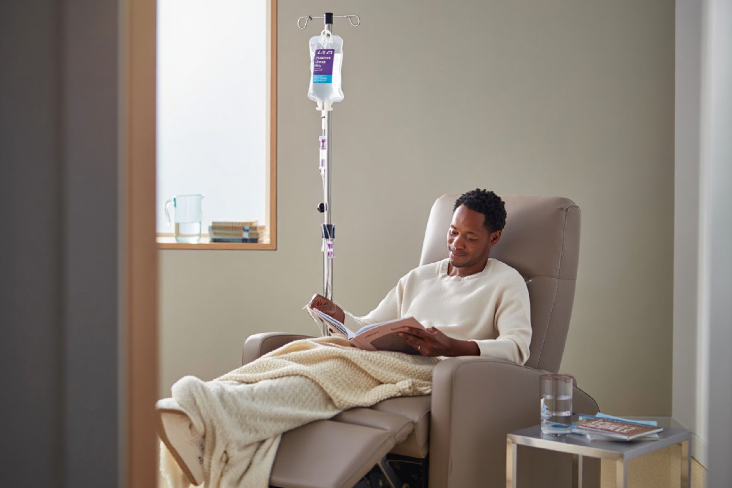 Perfusion de fer à l'hôpital